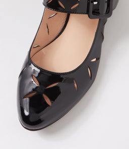 ENTLE DJ BLACK BLACK HEEL PATENT LEATHER