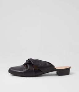 EDDA DJ BLACK BLACK HEEL LEATHER
