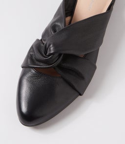 EDDA DJ BLACK BLACK HEEL LEATHER