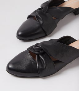 EDDA DJ BLACK BLACK HEEL LEATHER