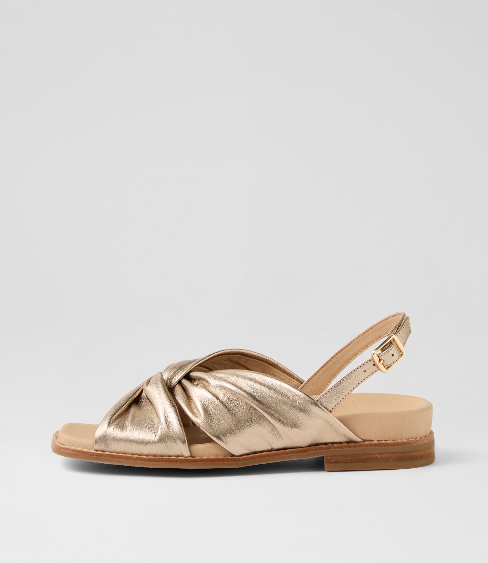 Exiro Champagne Leather Sandals