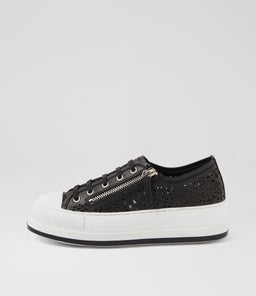 GAMS DJ BLACK WHITE SOLE LEATHER