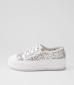 GAMS DJ WHITE WHITE SOLE LEATHER