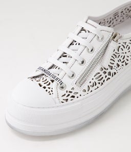 GAMS DJ WHITE WHITE SOLE LEATHER