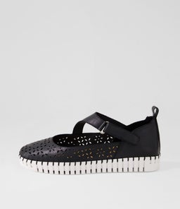HASHTAG DJ BLACK WHITE SOLE LEATHER