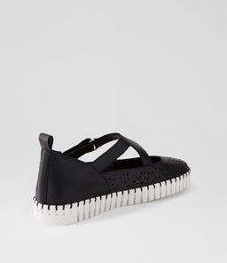 HASHTAG DJ BLACK WHITE SOLE LEATHER