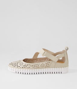 HASHTAG DJ ALMOND WHITE SOLE LEATHER