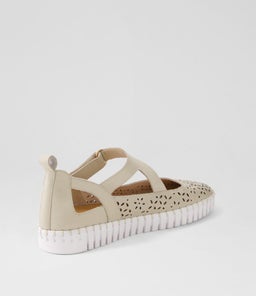 HASHTAG DJ ALMOND WHITE SOLE LEATHER