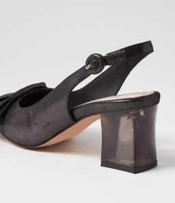 HESS DJ BLACK BLACK HEEL SHIMMER LEATHER