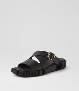 IPPESY DJ BLACK BLACK SOLE TUMBLE LEATHER