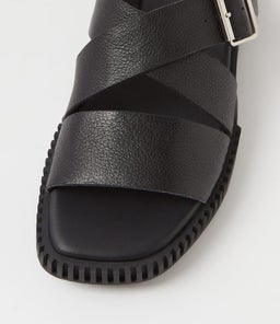 IPPESY DJ BLACK BLACK SOLE TUMBLE LEATHER
