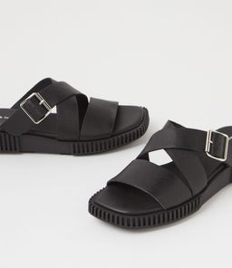 IPPESY DJ BLACK BLACK SOLE TUMBLE LEATHER