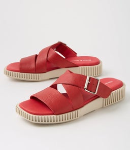IPPESY DJ RED ALMOND SOLE TUMBLE LEATHER