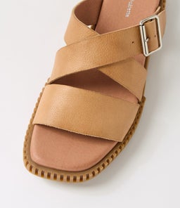 IPPESY DJ COGNAC LT CHOC SOLE TUMBLE LEATHER