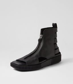 IDAHO DJ BLACK BLACK SOLE TUMBLE LEATHER