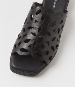 JAORA DJ BLACK BLACK SOLE LEATHER