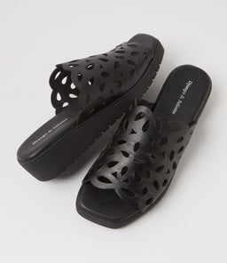 JAORA DJ BLACK BLACK SOLE LEATHER