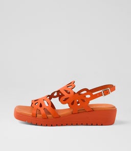 JAZELLE DJ NEW ORANGE ORANGE SOLE LEATHER