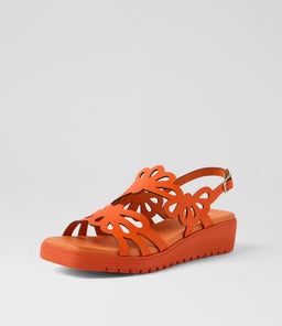 JAZELLE DJ NEW ORANGE ORANGE SOLE LEATHER