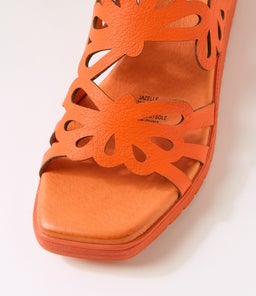 JAZELLE DJ NEW ORANGE ORANGE SOLE LEATHER