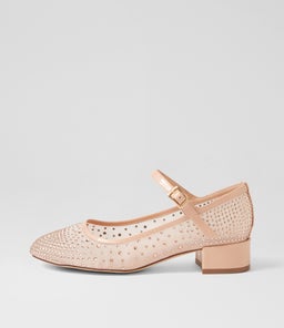 JELANIES DJ NUDE PATENT LEATHER MESH