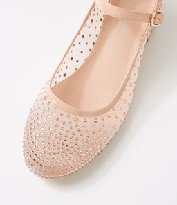 JELANIES DJ NUDE PATENT LEATHER MESH