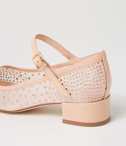 JELANIES DJ NUDE PATENT LEATHER MESH
