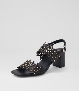 JULLY DJ BLACK BLACK HEEL LEATHER