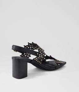 JULLY DJ BLACK BLACK HEEL LEATHER