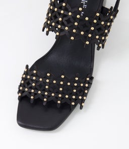 JULLY DJ BLACK BLACK HEEL LEATHER