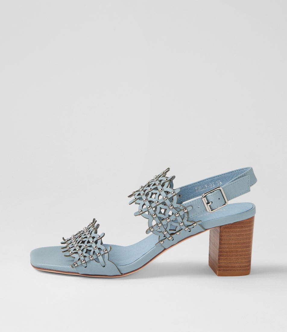 Jully Denim Leather Sandals Jully Denim Leather Sandals