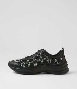 KLIVER DJ BLACK SILVER JEWELS LEATHER MESH