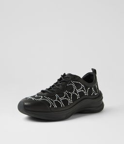 KLIVER DJ BLACK SILVER JEWELS LEATHER MESH