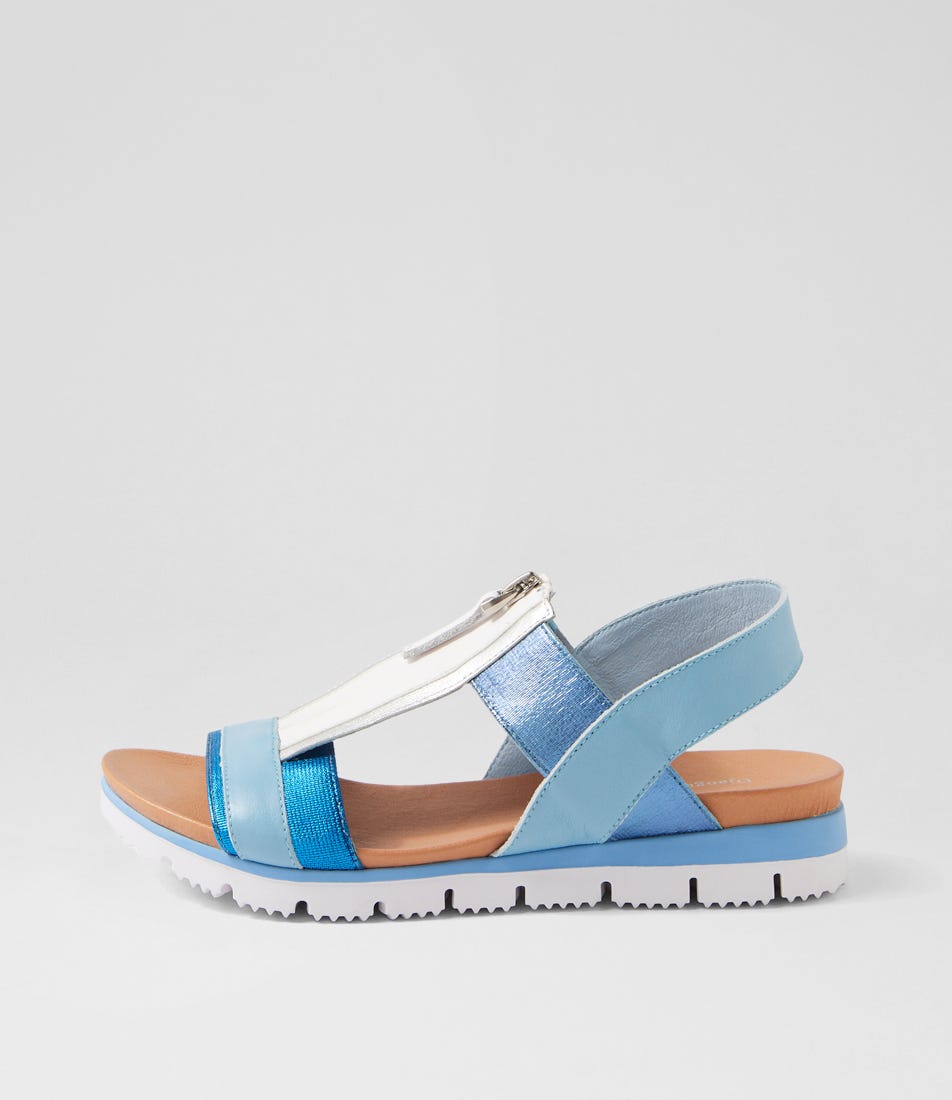 DJANGO & JULIETTE Lemper Blue Denim Multi Sandals
