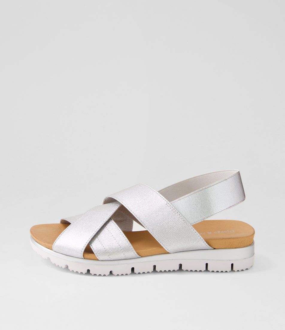 Laramie Silver Elastic Sandals Laramie Silver Elastic Sandals