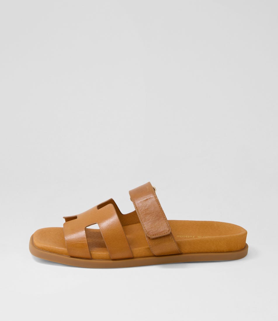 Nodette Tan Leather Slides Nodette Tan Leather Slides