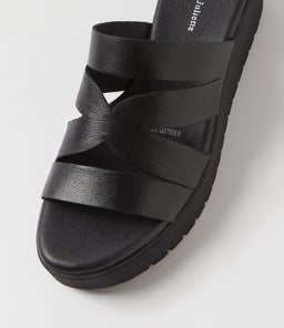 OMAHA DJ BLACK BLACK SOLE LEATHER