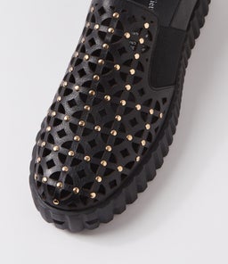 OISEY DJ BLACK BLACK SOLE LEATHER