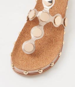 QELLON DJ CHAMPAGNE GOLD LEATHER
