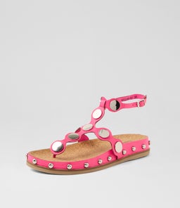 QELLON DJ HOT PINK SILVER LEATHER
