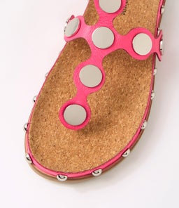 QELLON DJ HOT PINK SILVER LEATHER