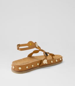 QELLON DJ DK TAN GOLD LEATHER