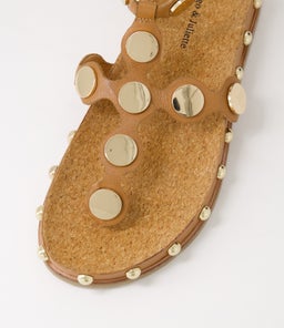 QELLON DJ DK TAN GOLD LEATHER