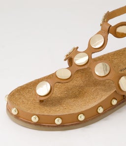 QELLON DJ DK TAN GOLD LEATHER