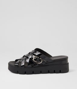 ROMALDO DJ BLACK BLACK&BLACK PATENT SOLE