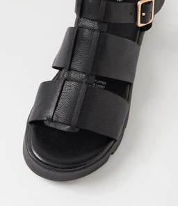 RELIE DJ BLACK BLACK&BLACK LEATHER SOLE