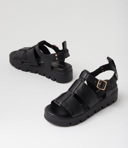 RELIE DJ BLACK BLACK&BLACK LEATHER SOLE