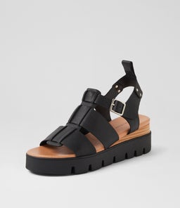RELIE DJ BLACK NATURAL&BLACK LEATHER SOLE