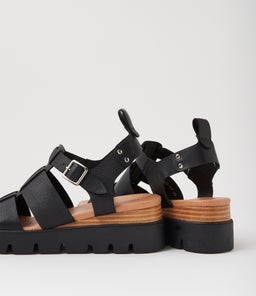 RELIE DJ BLACK NATURAL&BLACK LEATHER SOLE