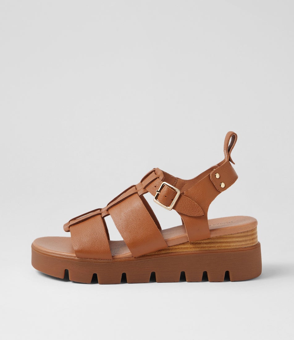 Relie Dark Tan Leather Sandals Relie Dark Tan Leather Sandals